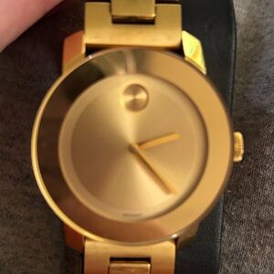 Movado Gold Tone Minimalist Men’s Watch
